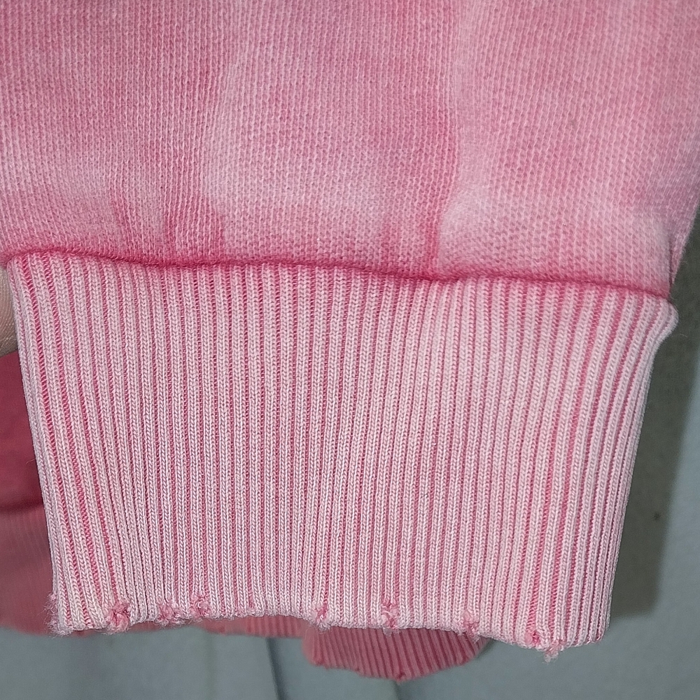 Pink Zip-Up Hoodie with White Logo Sz L - Picture 5 of 10